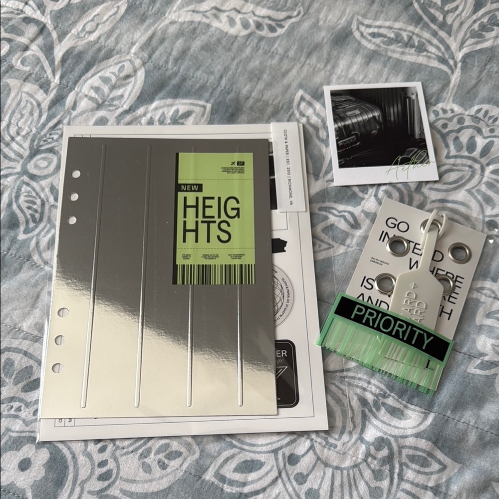 Cloth & Paper New Dashboard, Stockers, Cards & Luggage Tag from April Sub Box